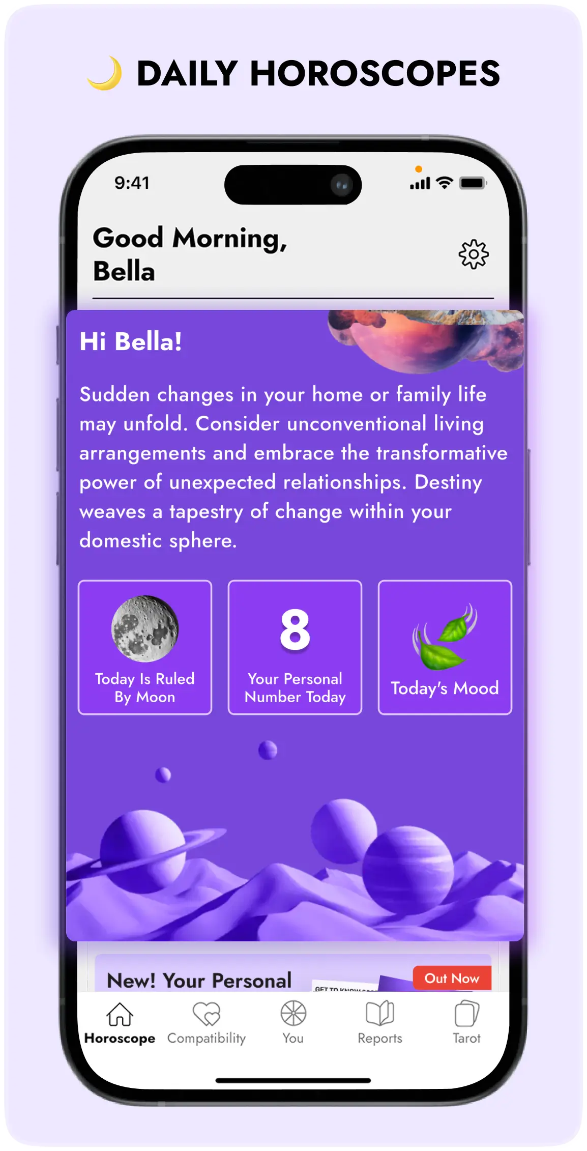 AstroBella Daily Horoscopes Screen